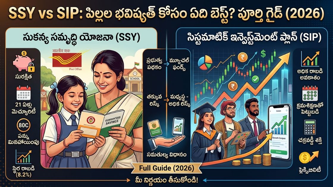 SSY vs SIP పిల్లల భవిష్యత్ కోసం ఉత్తమ పెట్టుబడి ఎంపిక 2026